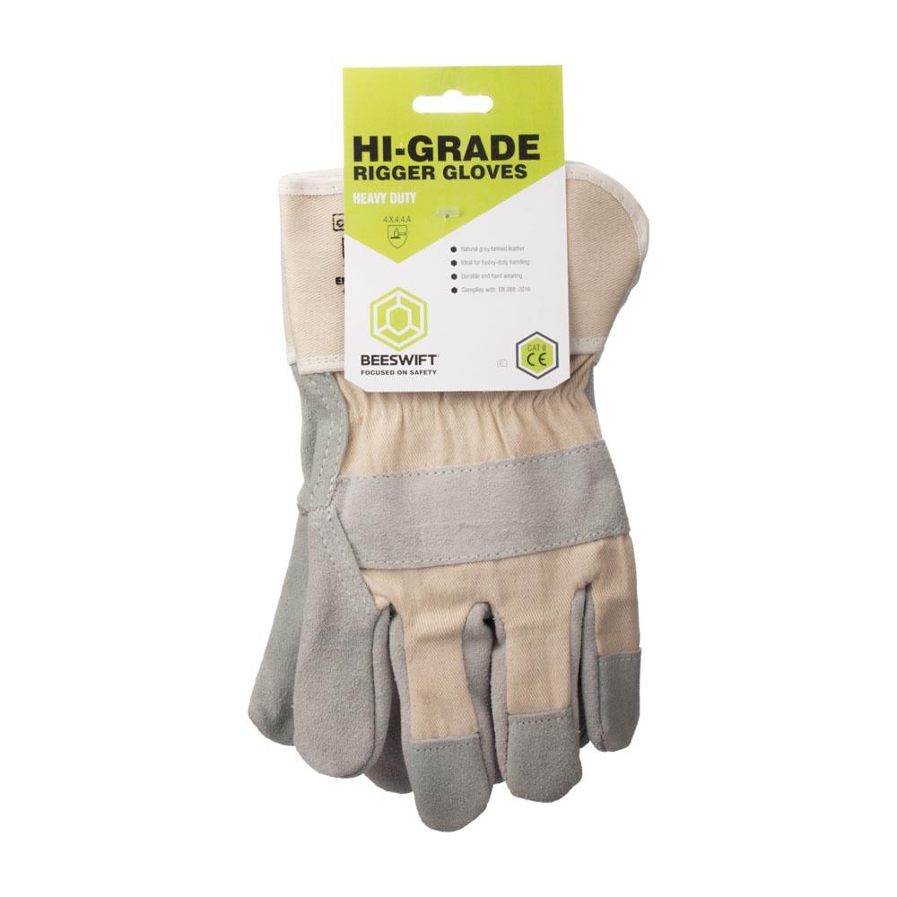Beeswift B-Safe Canadian High Quality Leather Rigger Glove Grey  (Pair)