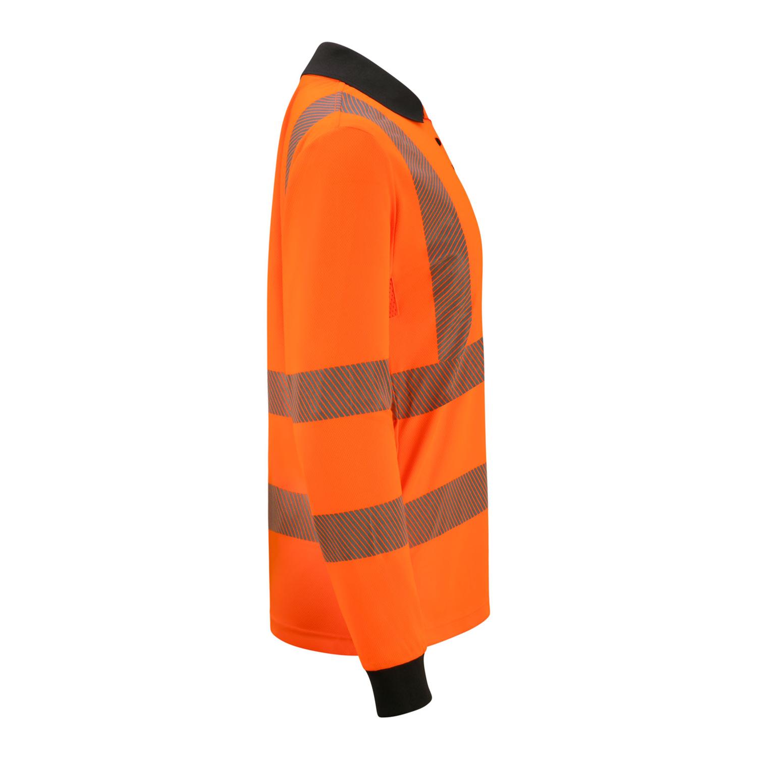 B-SEEN WOMENS L/S EXEC HI-VIS POLO SHIRT ORANGE 12 B-SEEN WOMENS L/S EXEC HI-VIS POLO SHIRT ORANGE 12