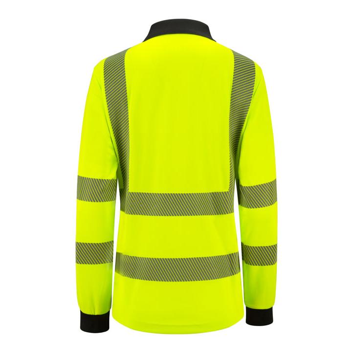 B-SEEN WOMENS L/S EXEC HI-VIS POLO SHIRT YELLOW 18 B-SEEN WOMENS L/S EXEC HI-VIS POLO SHIRT YELLOW 18