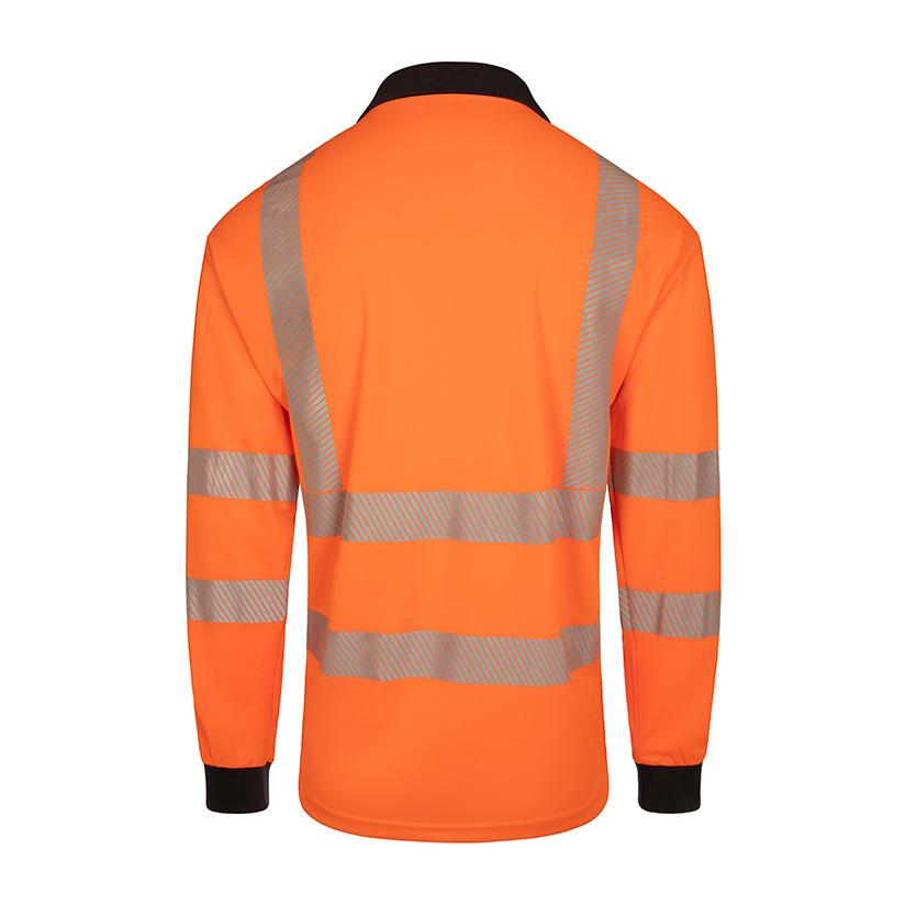 B-SEEN MENS L/S EXEC HI-VIS POLO SHIRT ORANGE 5XL B-SEEN MENS L/S EXEC HI-VIS POLO SHIRT ORANGE 5XL
