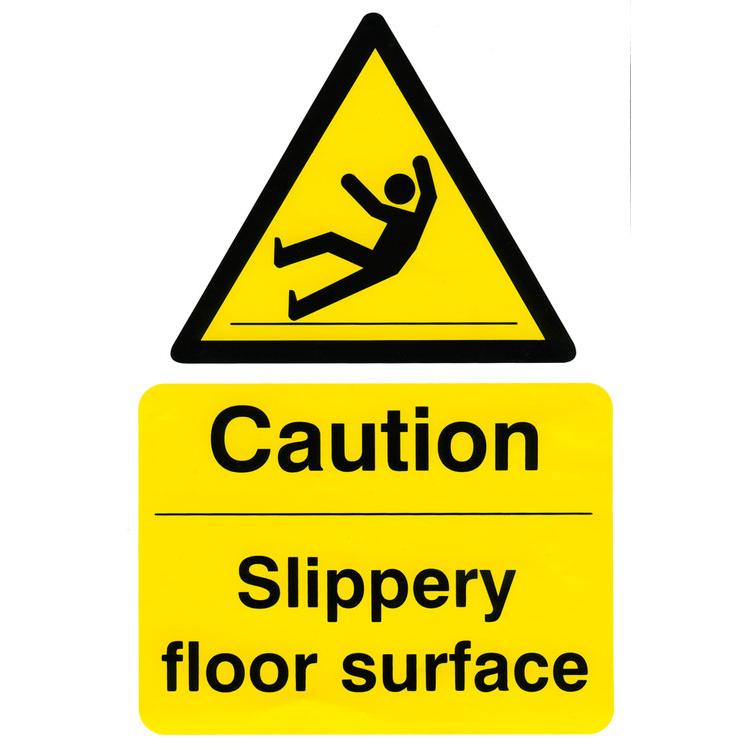 CAUTION SLIPPERY FLOOR SURFACE 200MM X 300MM