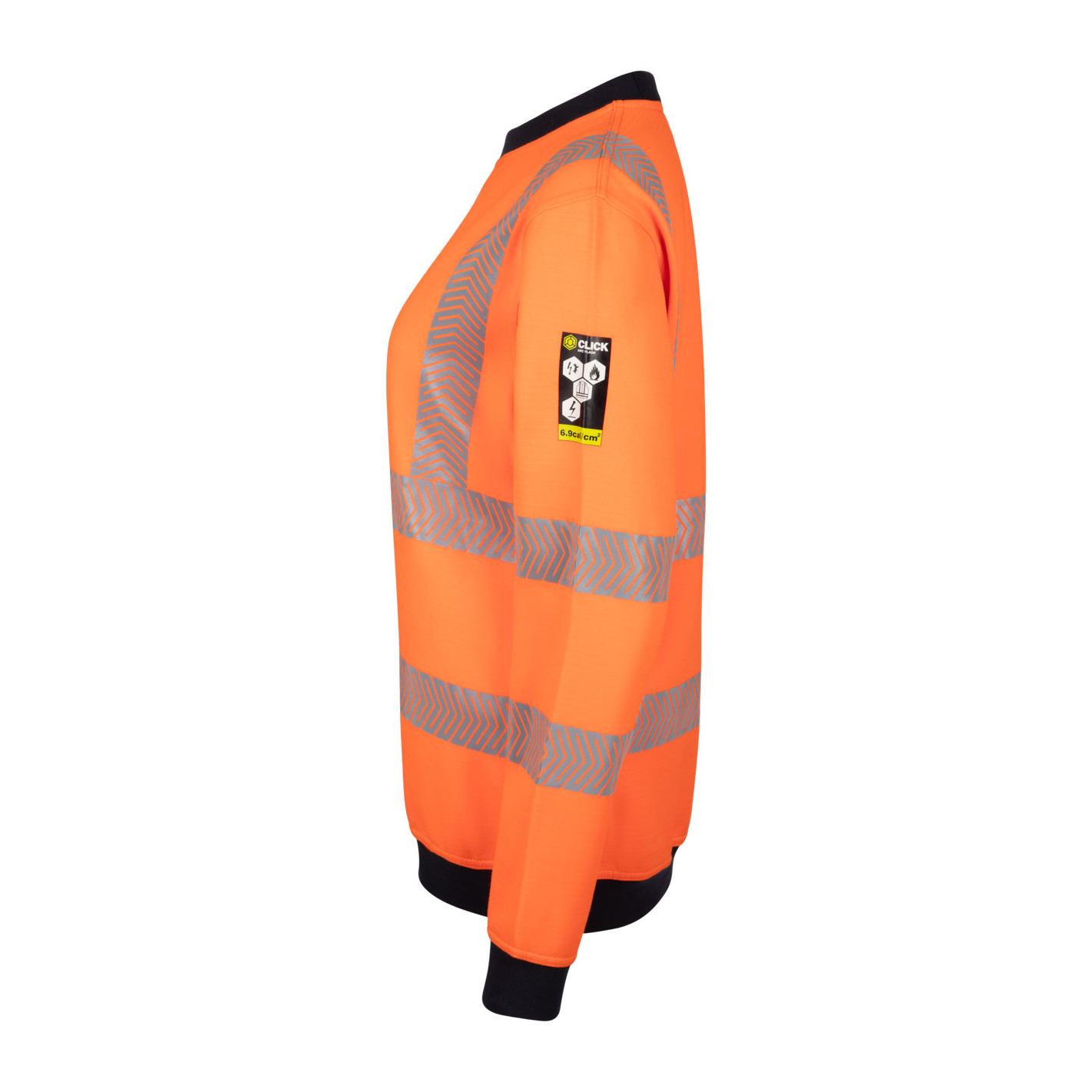 CLICK ARC FLASH WOMENS SWEATSHIRT HIVIS ORANGE 20 CLICK ARC FLASH WOMENS SWEATSHIRT HIVIS ORANGE 20