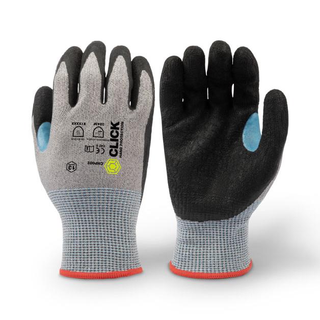 Beeswift Click Hand Protection 13G Latex Coated Cut F Glove (Blue)