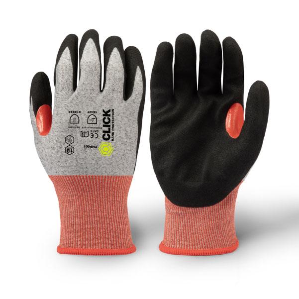 NITRILE SANDY 18G CUT F GLOVE MED (08)
