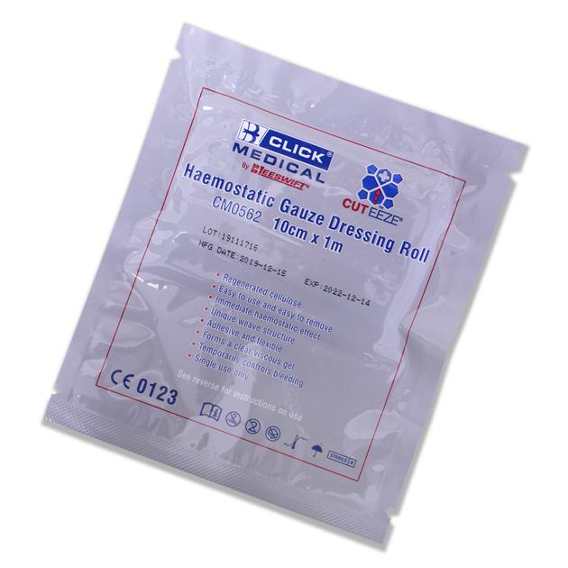 CLICK MEDICAL CUT-EEZE HAEMOSTATIC DRESSING Z FOLD CLICK MEDICAL CUT-EEZE HAEMOSTATIC DRESSING Z FOLD