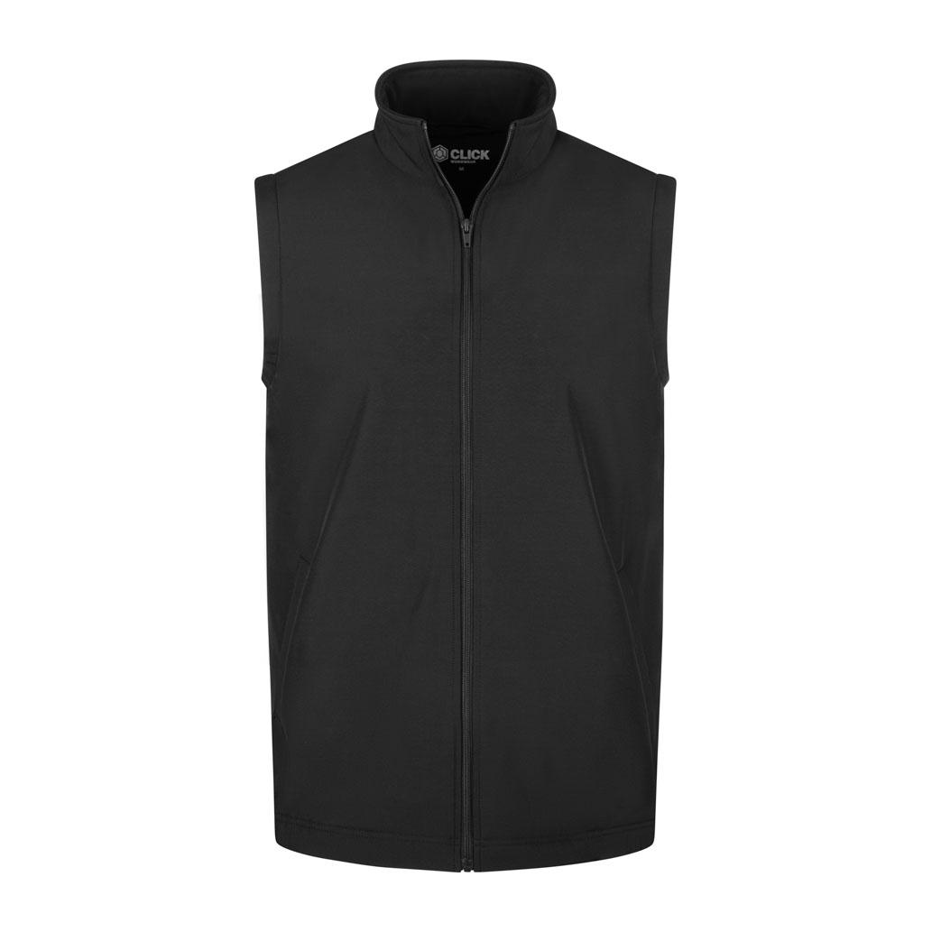 CLICK WORKWEAR UNISEX BLACK SOFTSHELL GILET CLICK WORKWEAR UNISEX BLACK SOFTSHELL GILET
