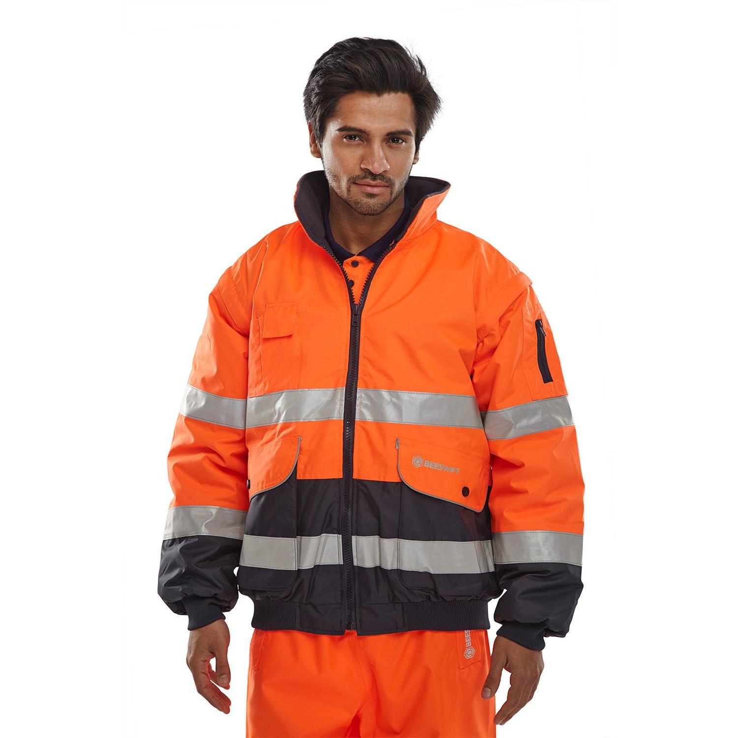 EUROPA BOMBER JKT OR/NAV 5XL EUROPA BOMBER JKT OR/NAV 5XL