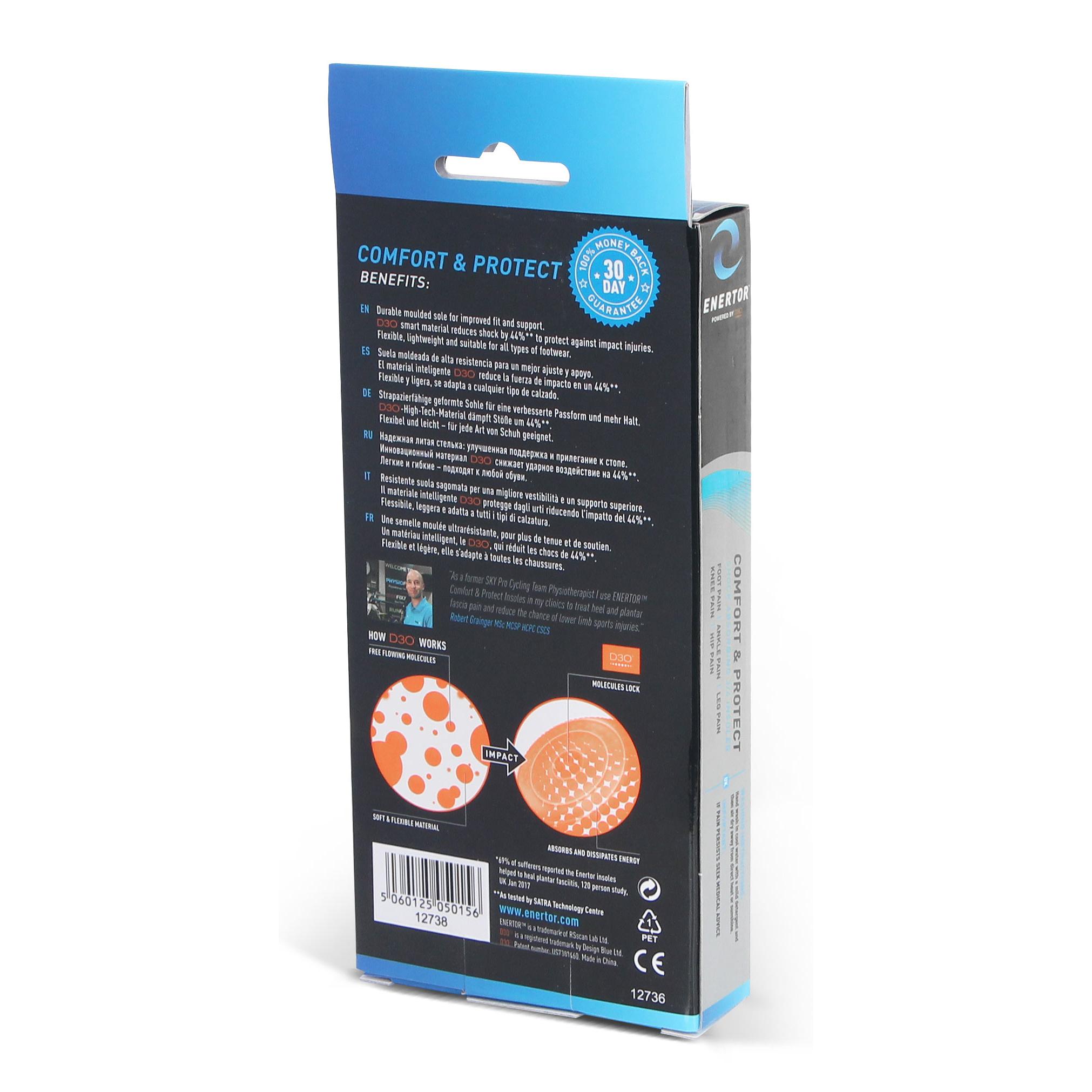 ENERTOR COMFORT AND PROTECT 3/4 LENGTH INSOLE LGE (10-14) ENERTOR COMFORT AND PROTECT 3/4 LENGTH INSOLE LGE (10-14)