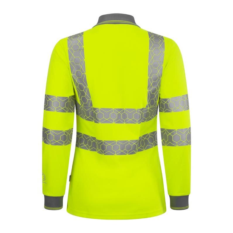 EWEAR RECYCLABLE WOMENS HI VIS L/S POLO SHIRT SY 10 (M) EWEAR RECYCLABLE WOMENS HI VIS L/S POLO SHIRT SY 10 (M)