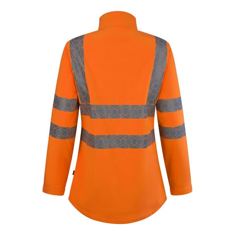 ENVIROWEAR RECYCLABLE WOMENS HI VIS SOFT SHELL OR 12 (L)