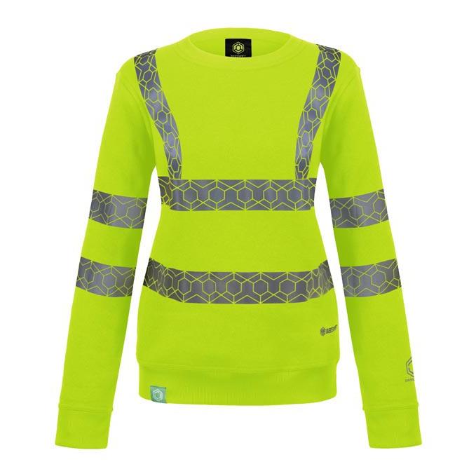Beeswift Envirowear Recyclable Womrns Hi Vis Sweatshirt (Saturn Yellow)