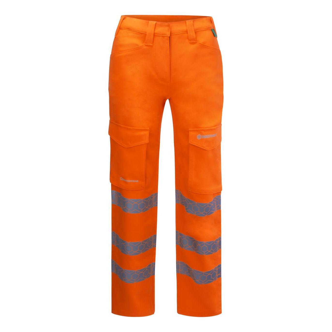 ENVIROWEAR RECYCLABLE WOMENS HI VIS TROUSERS OR 10 ENVIROWEAR RECYCLABLE WOMENS HI VIS TROUSERS OR 10