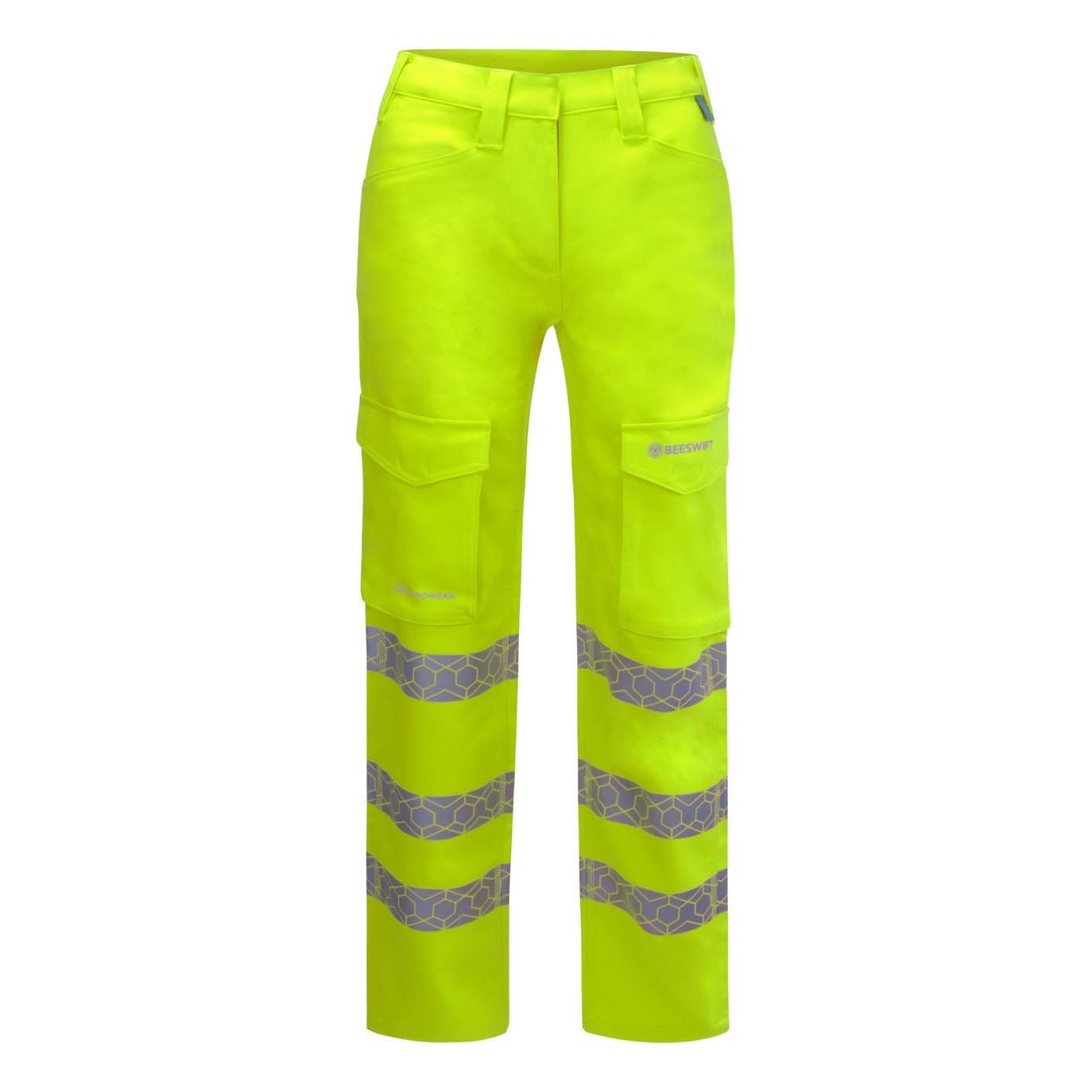 Beeswift Envirowear Recyclable Womens Hi Vis Trousers (Saturn Yellow)
