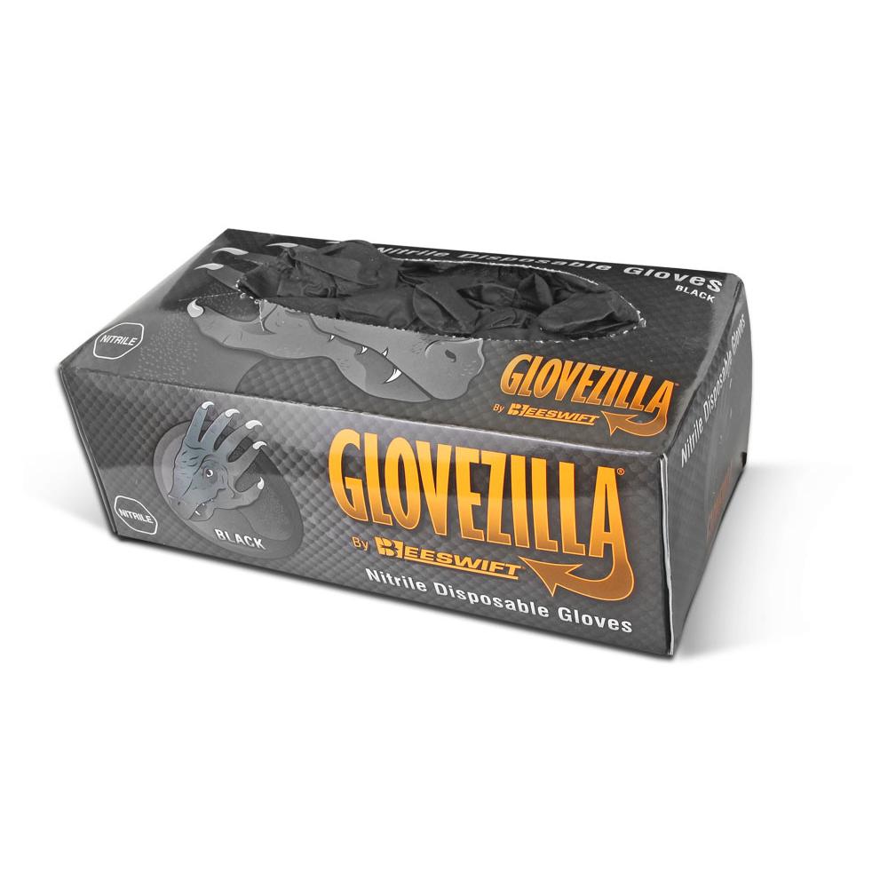 NITRILE DISPOSABLE GRIPPER GLOVE POWDER FREE BL S (7)