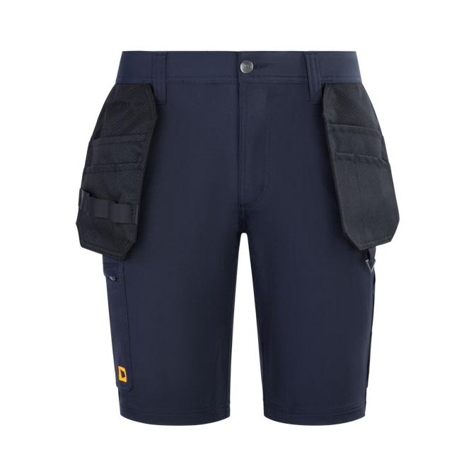 JCB Workwear Unisex Stretch Holster Pocket Shorts (Navy Blue)