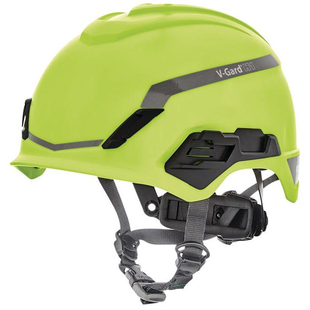 V-GARD H1 NON VENTED HELMET HI VIS LIME GREEN