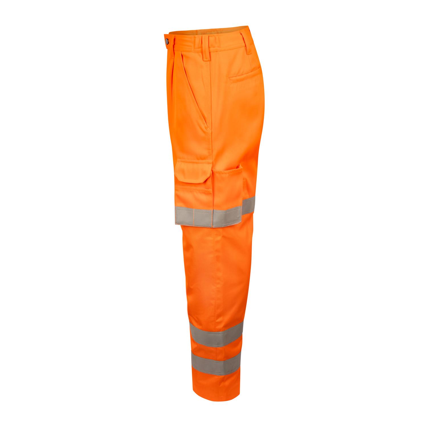MENS NYLON REINFORCED TROUSER FLUORESCENT ORANGE 48S