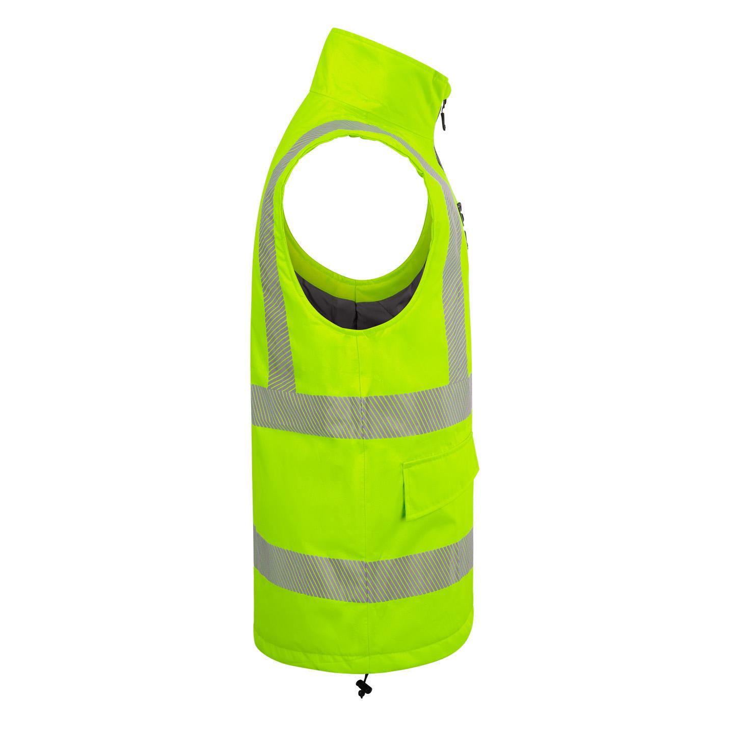 MENS BODYWARMER FLUORESCENT YELLOW S