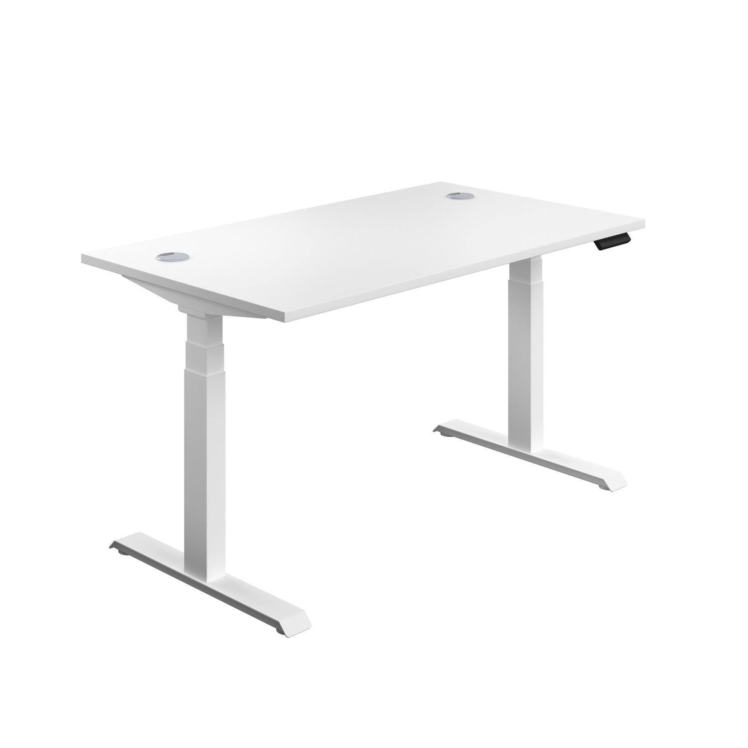 Economy Sit Stand Desk  1400 X 800 White/White