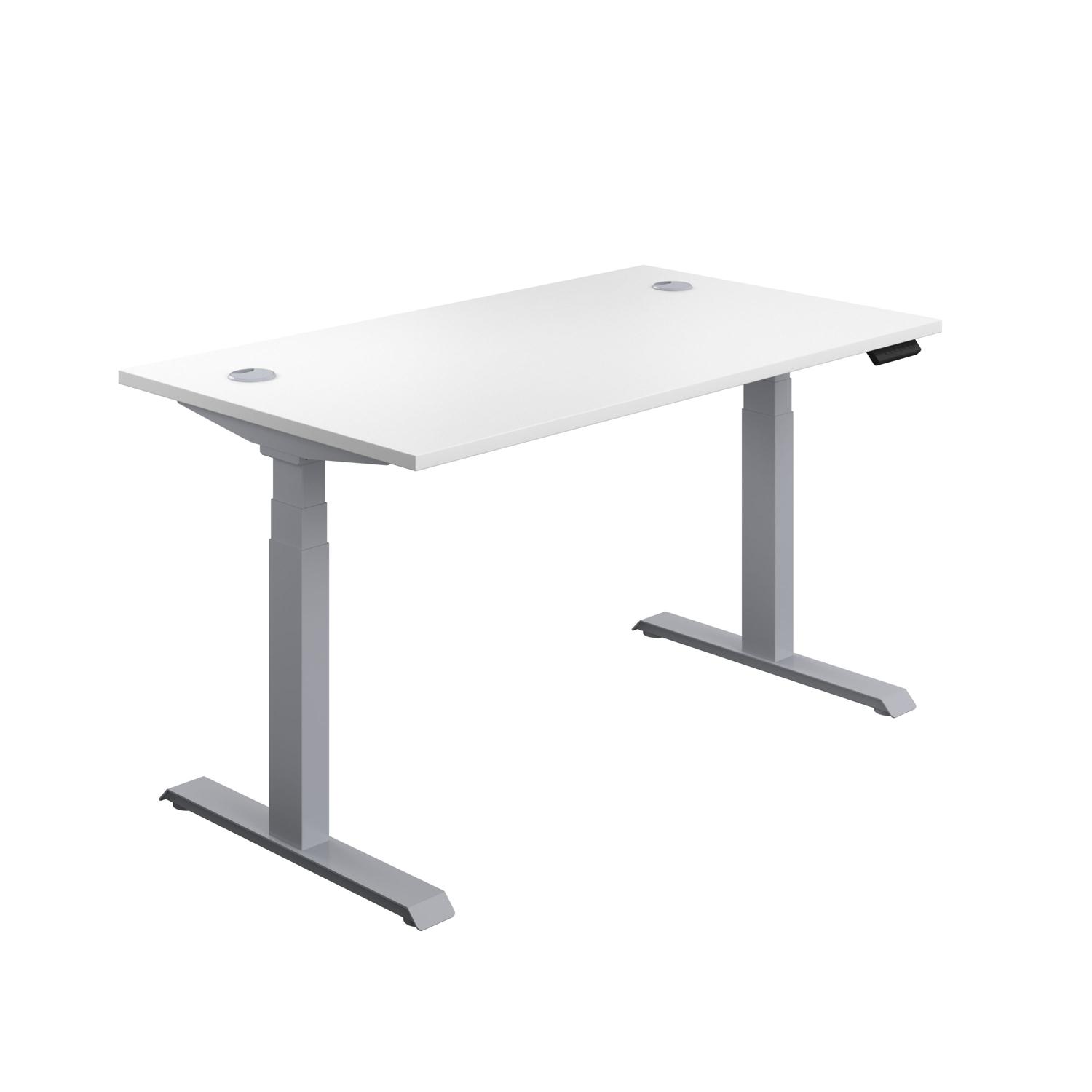 Economy Sit Stand Desk  1800 X 800 White/Silver