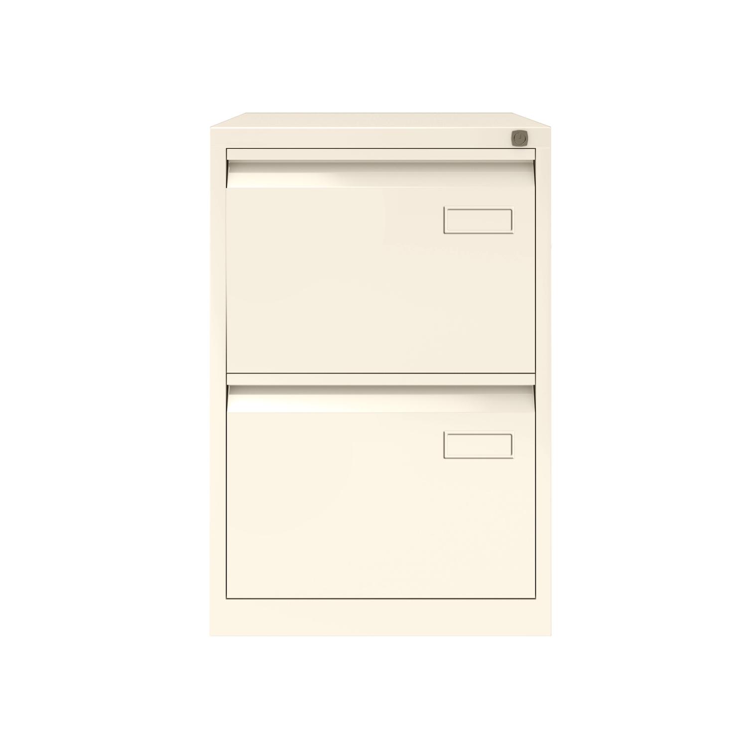 Bisley 2 Drawer Contract Steel Filing Cabinet Chalk White