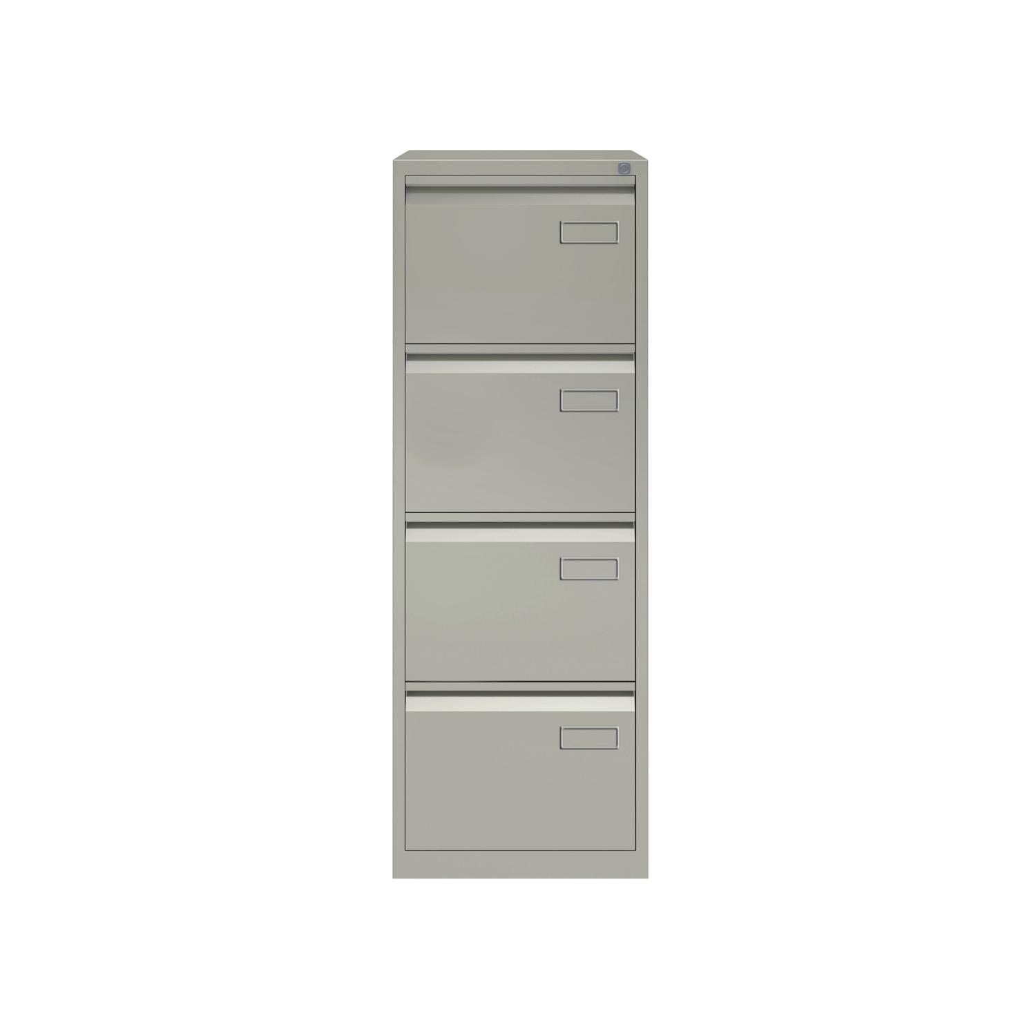 Bisley 4 Drawer Contract Steel Filing Cabinet Goose Grey