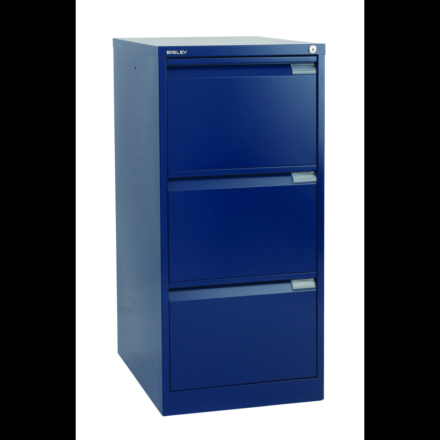 Bisley 3 Drawer Classic Steel Filing Cabinet (Blue)