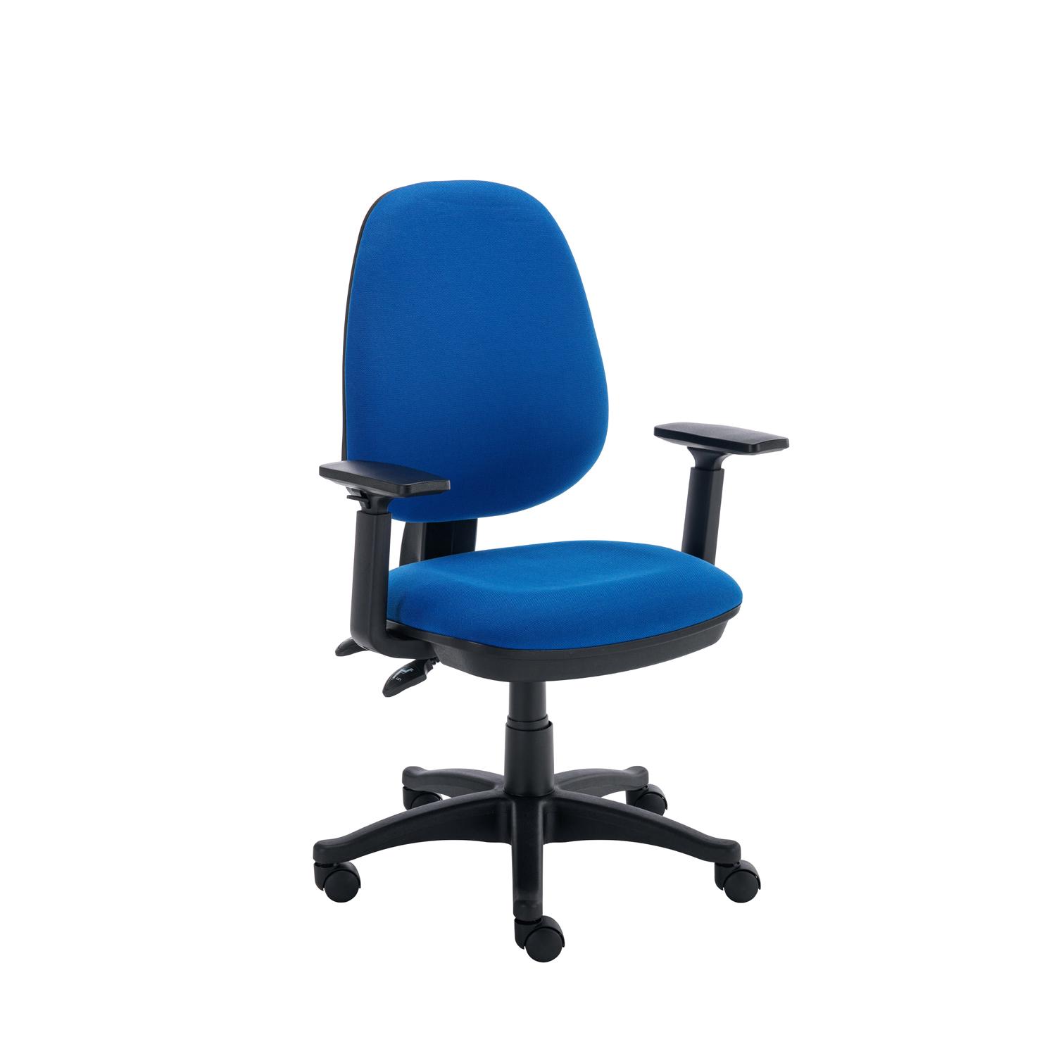 Versi 2 Lever Operator Chair Adjustable Arms Royal Blue