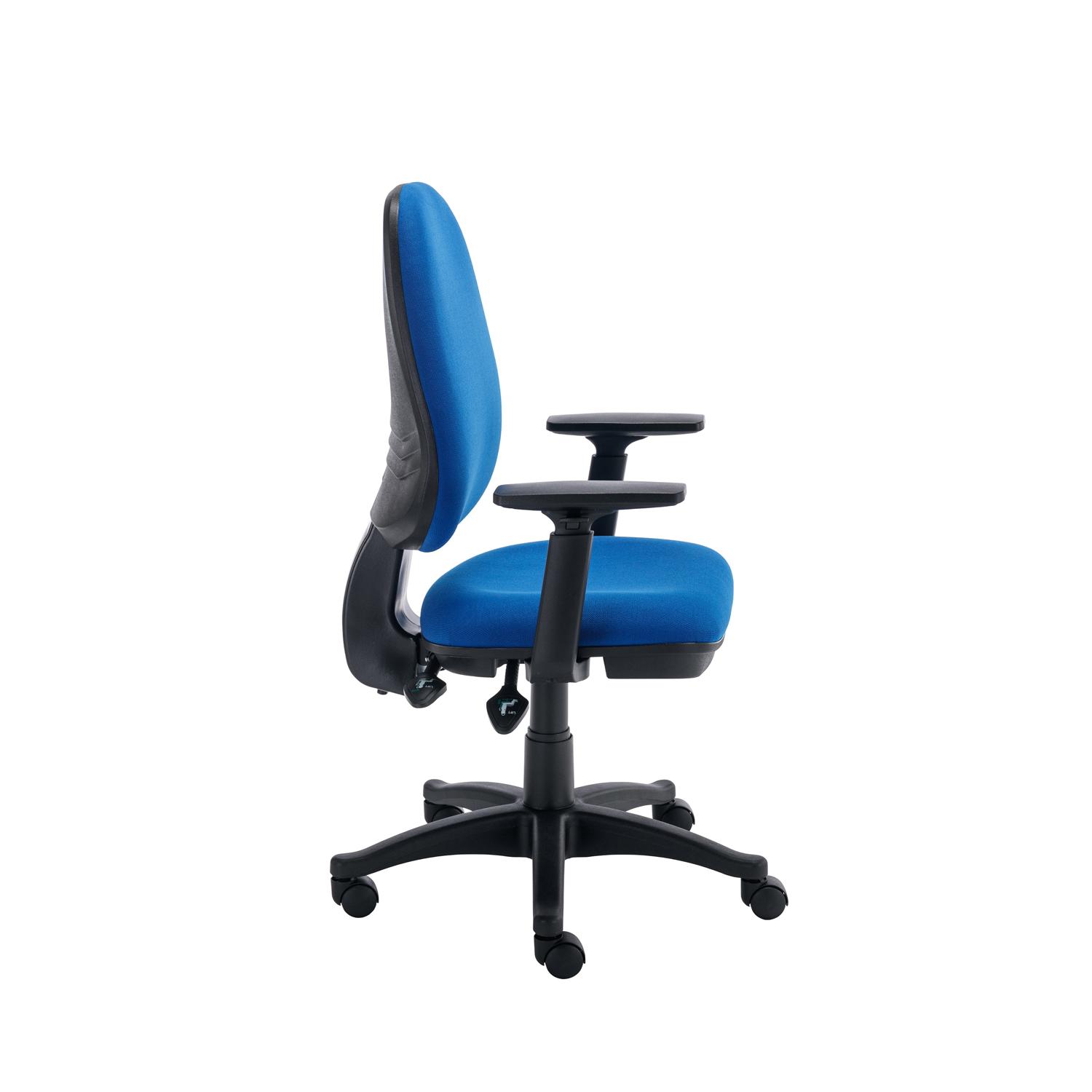 Versi 2 Lever Operator Chair Adjustable Arms Royal Blue