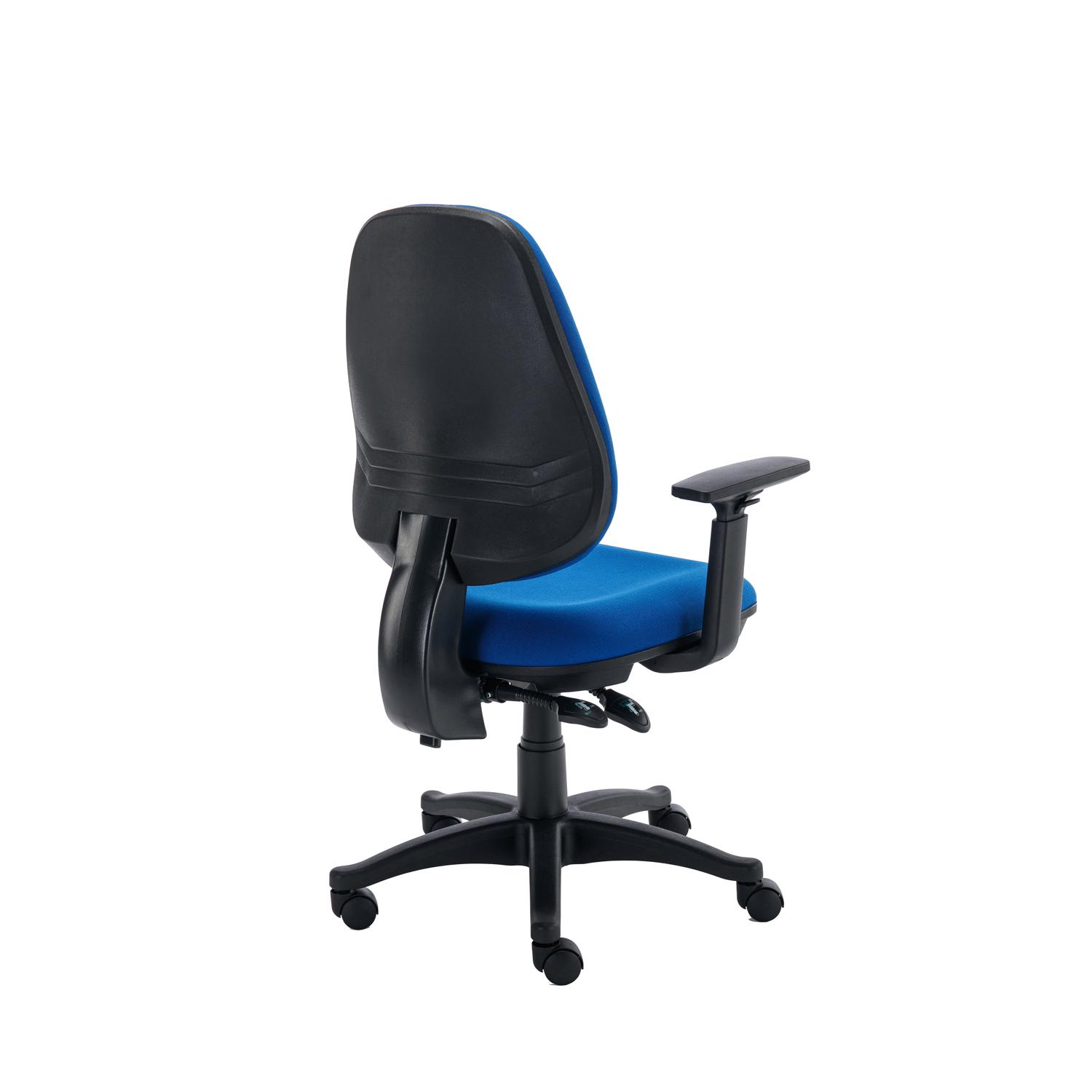 Versi 2 Lever Operator Chair Adjustable Arms Royal Blue