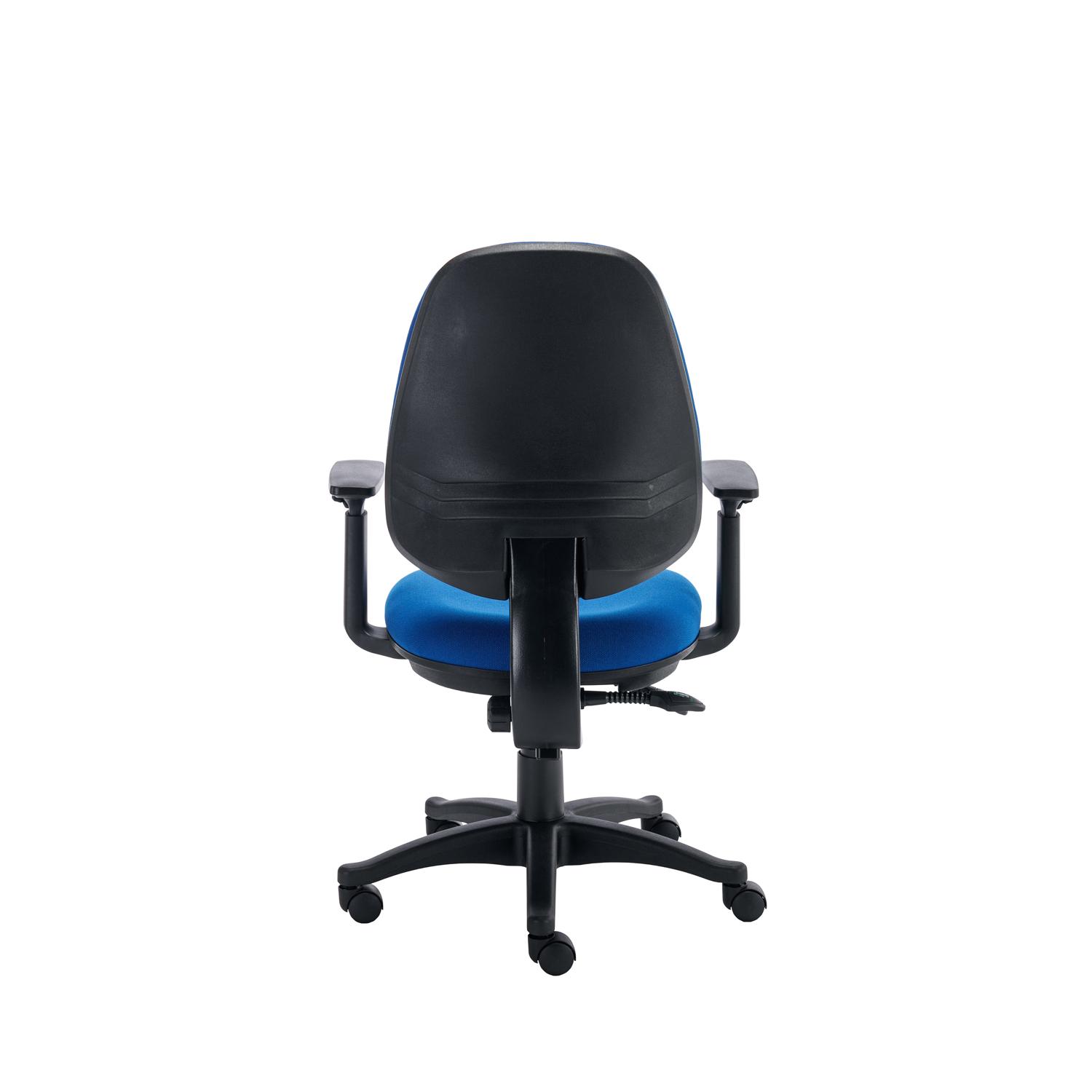 Versi 2 Lever Operator Chair Adjustable Arms Royal Blue