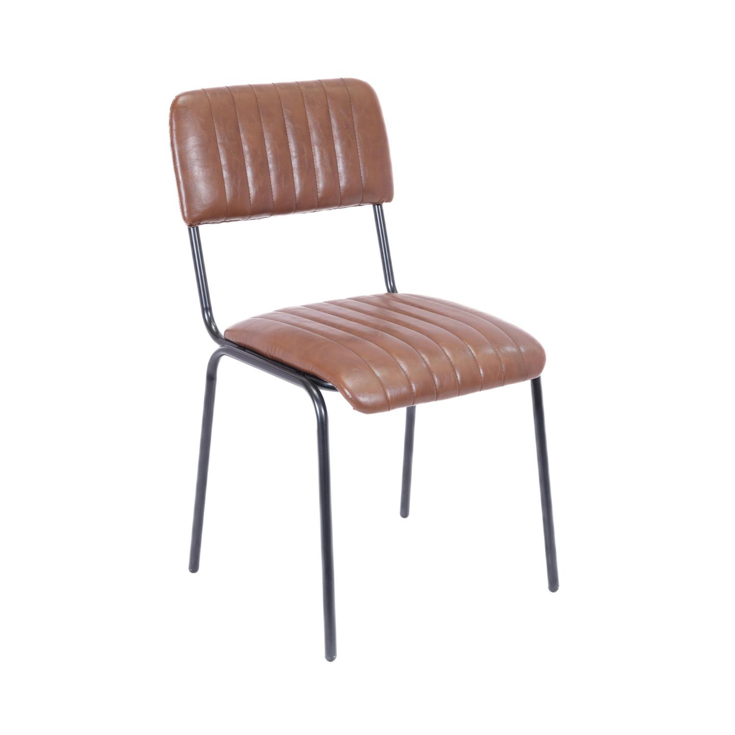Tavern Side Chair (Brown PU)