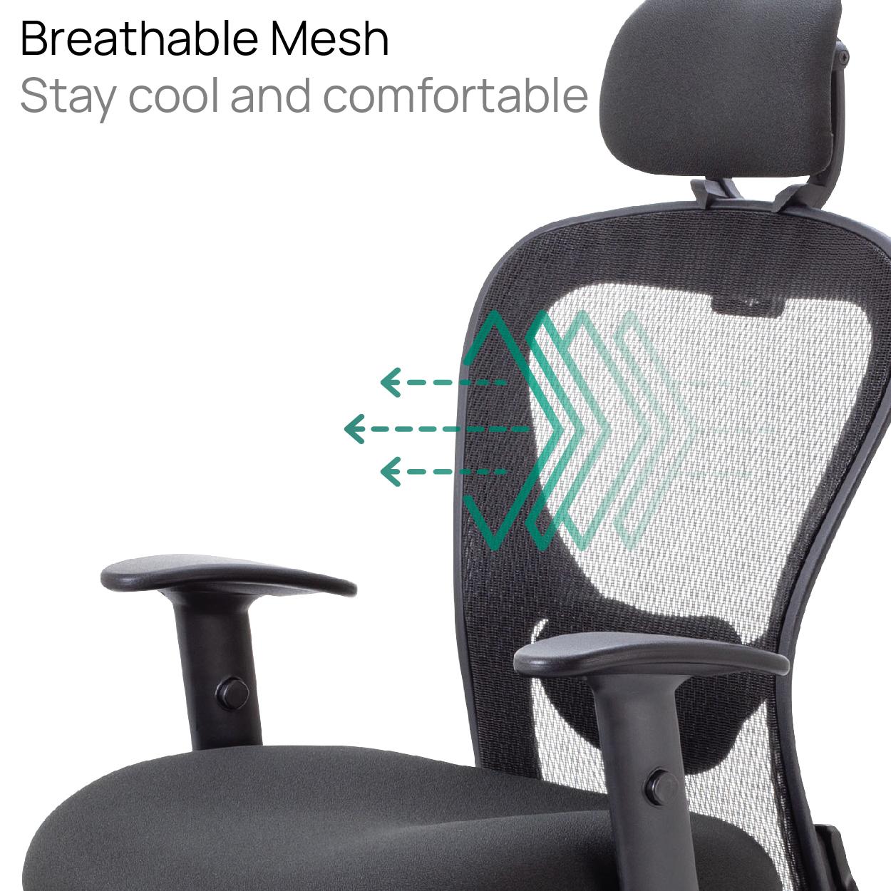 Strata High-Back Task Chair with Seat Slide Black