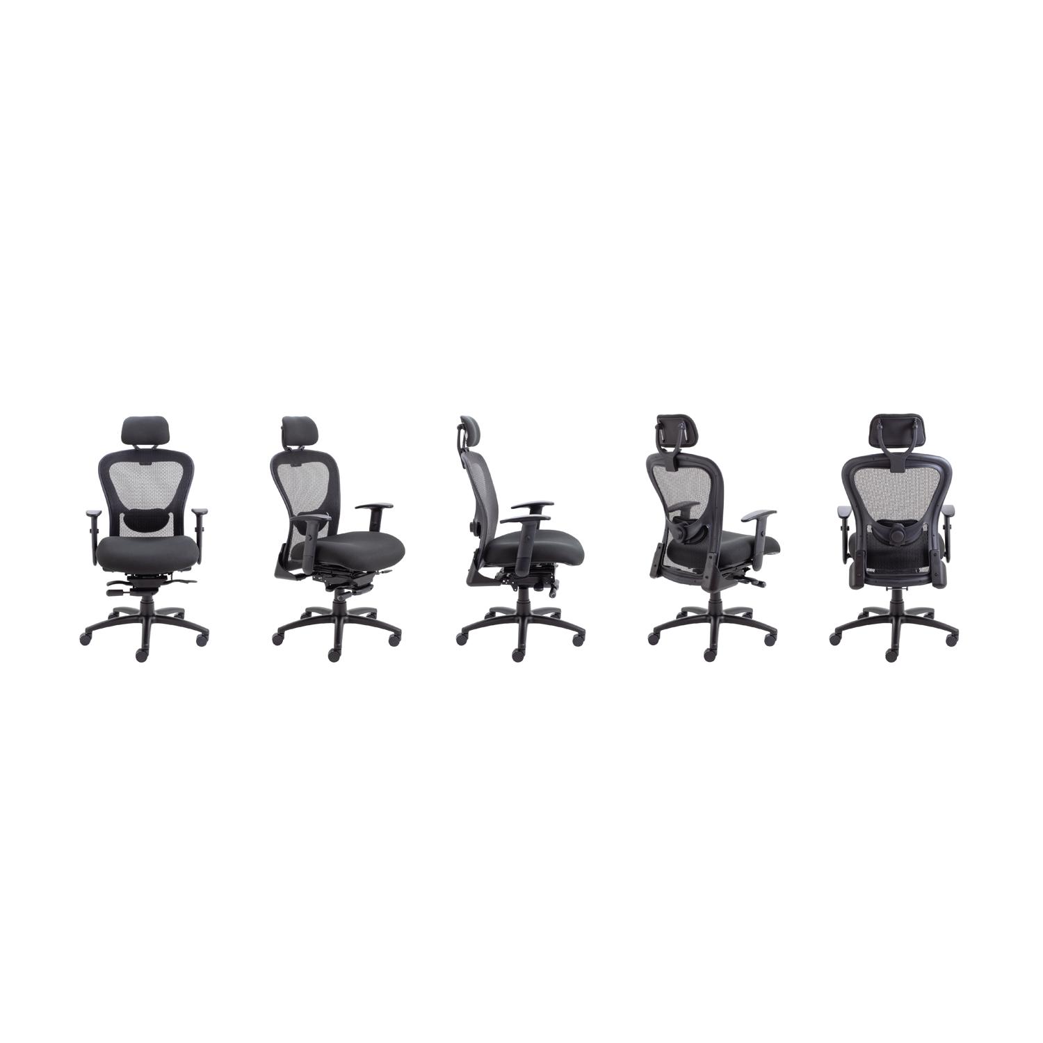 Strata High-Back Task Chair with Seat Slide Black
