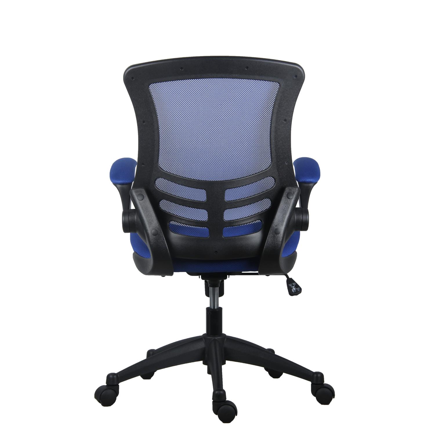 Marlos Mesh Back Office Chair with Folding Arms Blue