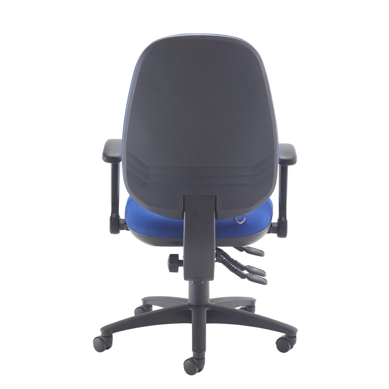 Maxi Ergo Chair with Lumbar Pump Folding Arms Royal Blue