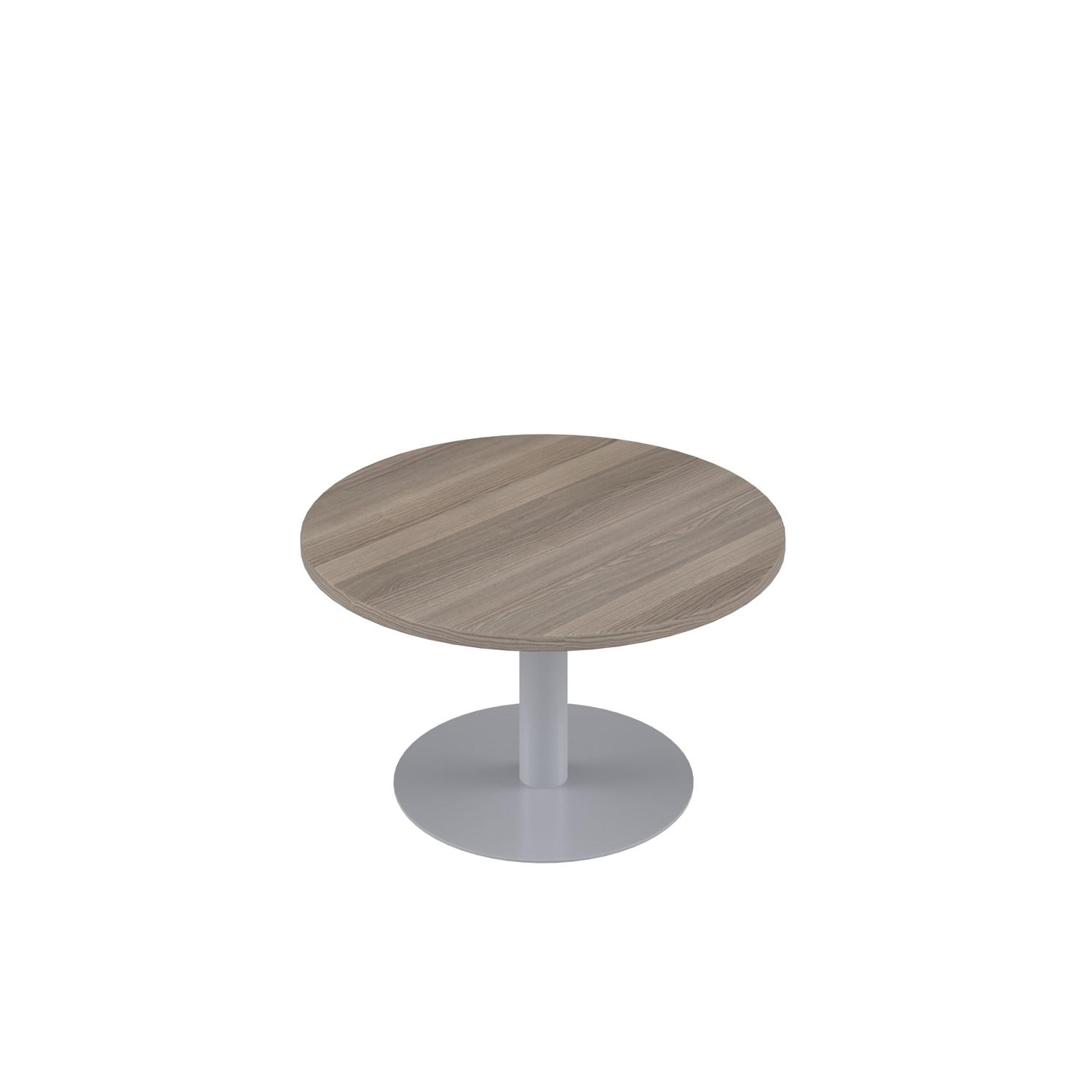 Contract Table Low  600mm Grey Oak/Silver