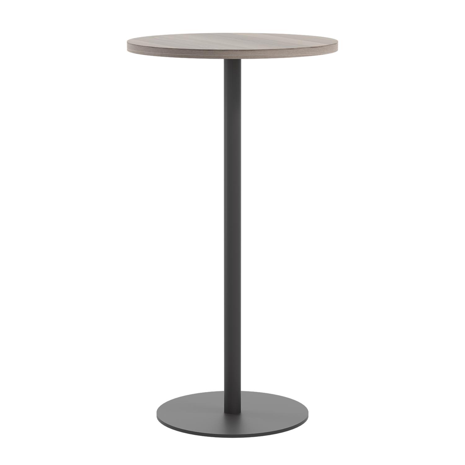 Contract Table High  600mm Grey Oak/Black