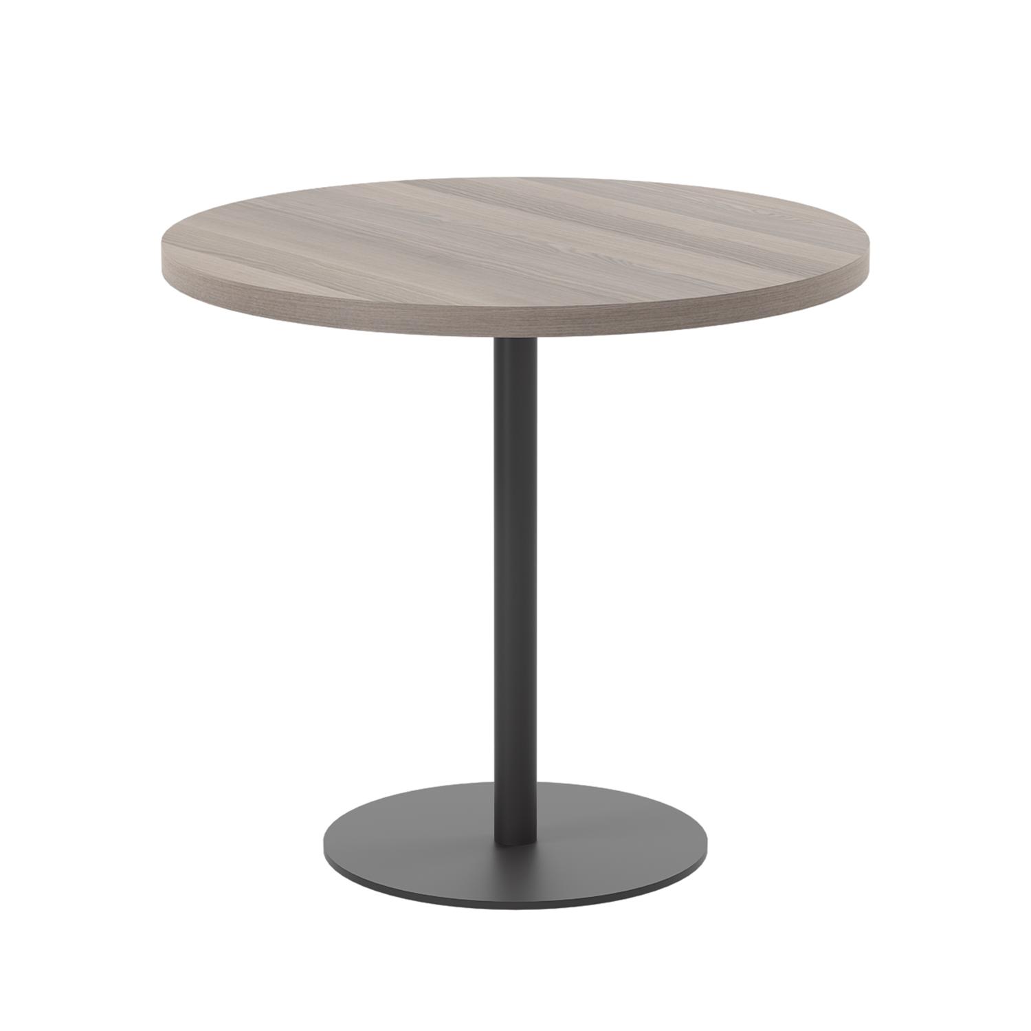 Contract Table Mid  800mm Grey Oak/Black