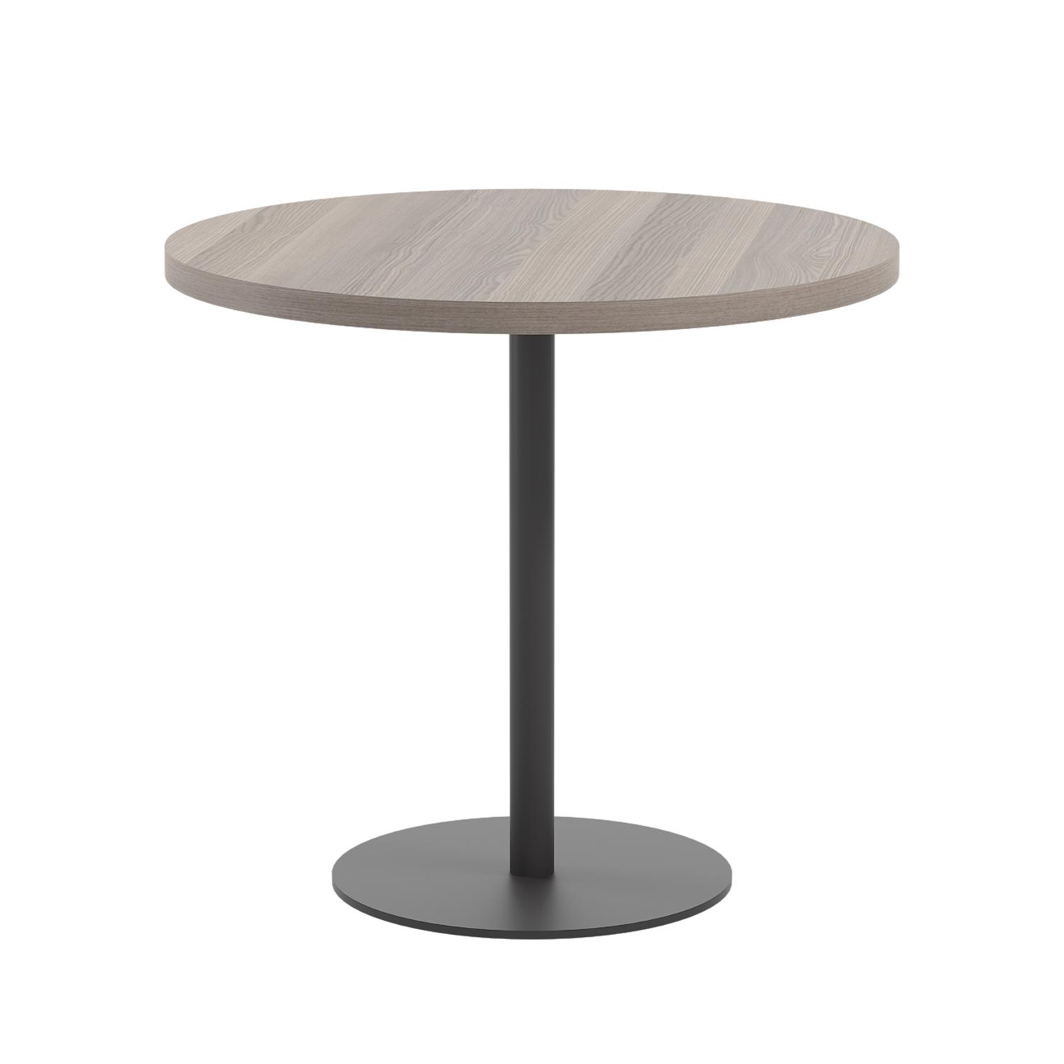 Contract Table Mid  800mm Grey Oak/Black