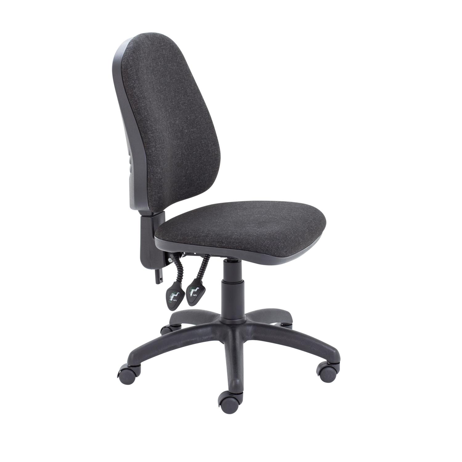Calypso 2 High Back Operator Chair No Arms Charcoal