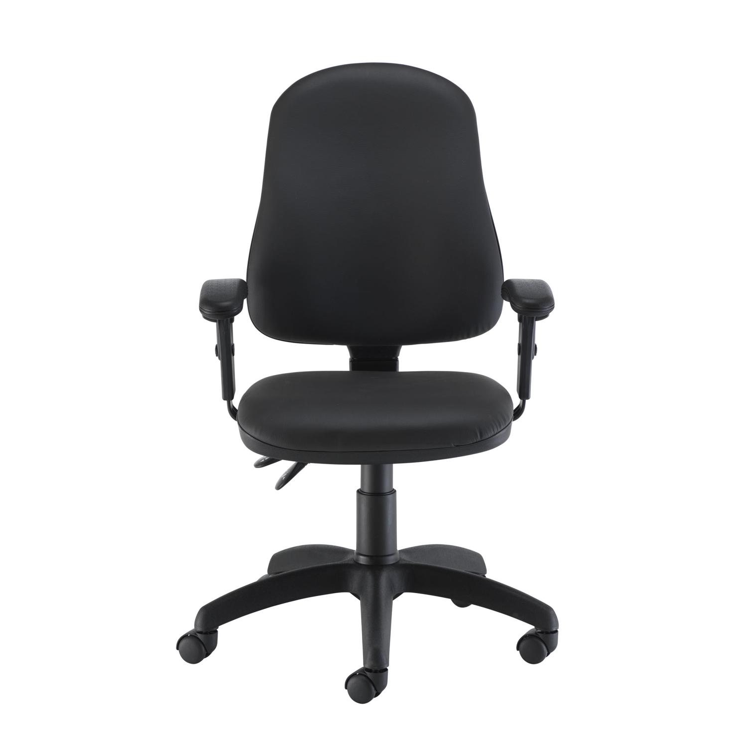 Calypso 2 High Back Operator Chair Adjustable Arms Black PU