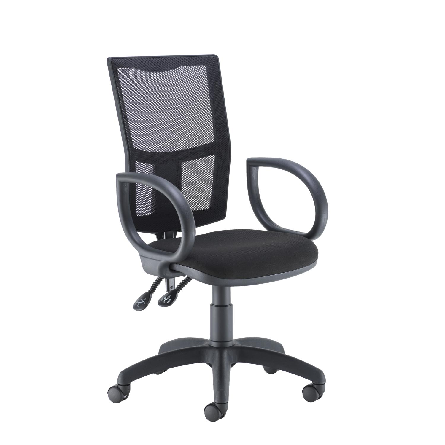 Calypso 2 Mesh Office Chair Fixed Arms Black Calypso 2 Mesh Office Chair Fixed Arms Black