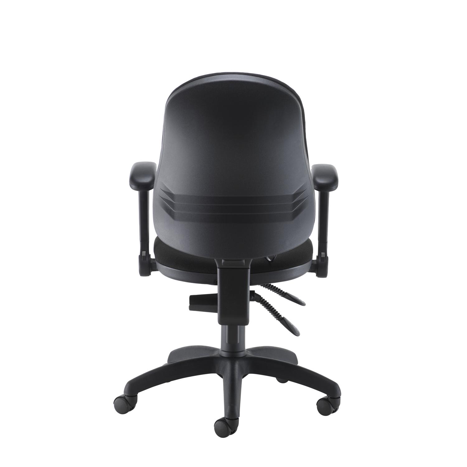 Calypso Ergo 2 Lever Office Chair with Lumbar Pump Folding Arms Black