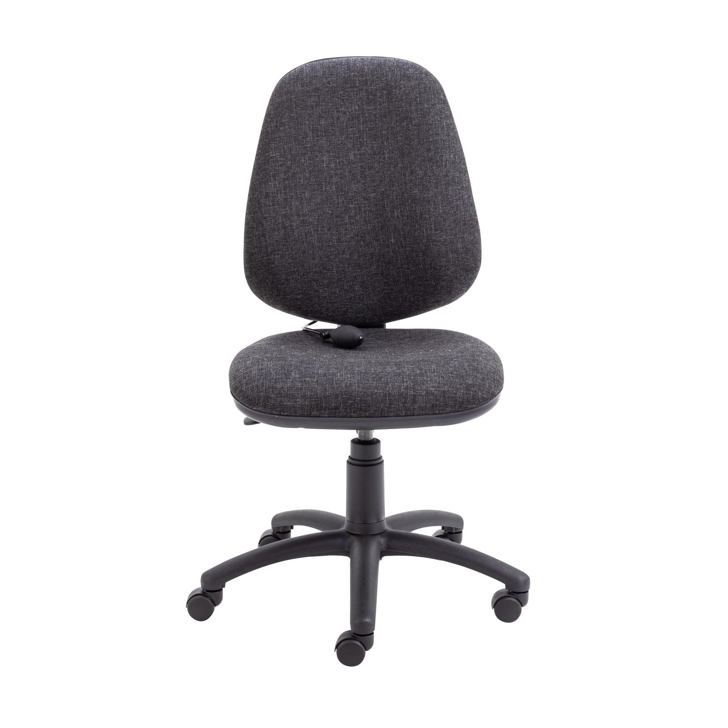 Calypso Ergo 2 Lever Office Chair with Lumbar Pump No Arms Charcoal
