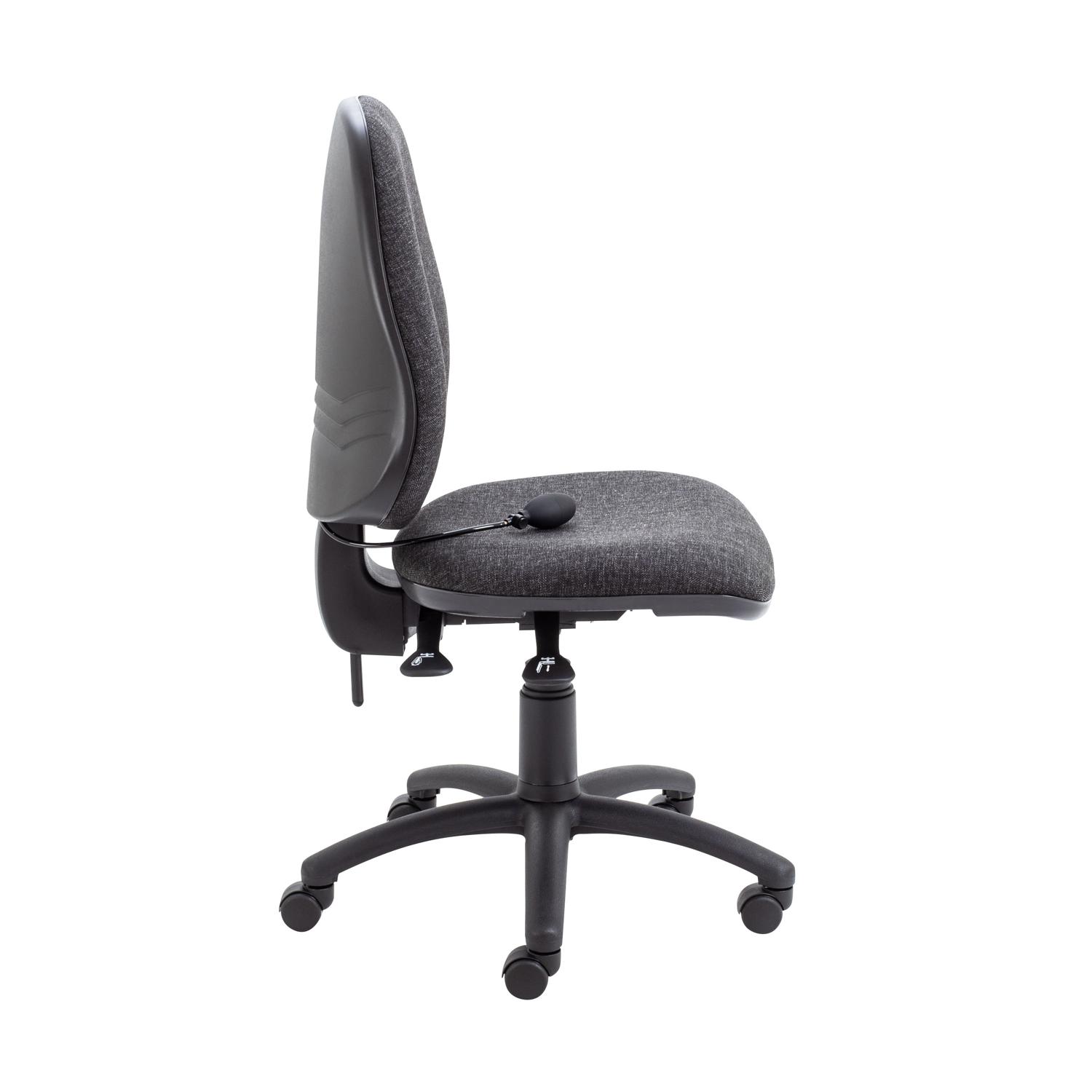 Calypso Ergo 2 Lever Office Chair with Lumbar Pump No Arms Charcoal