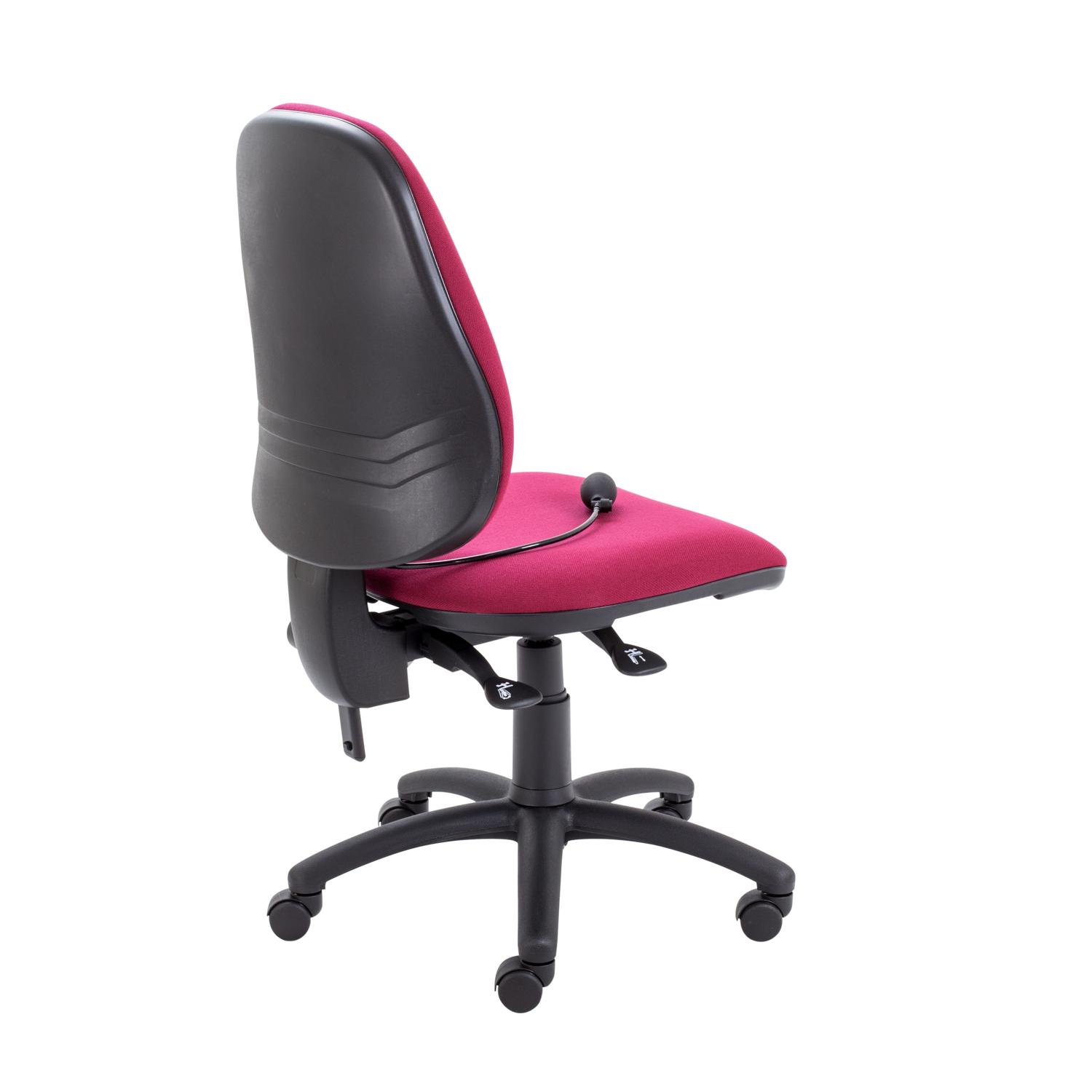 Calypso Ergo 2 Lever Office Chair with Lumbar Pump No Arms Claret