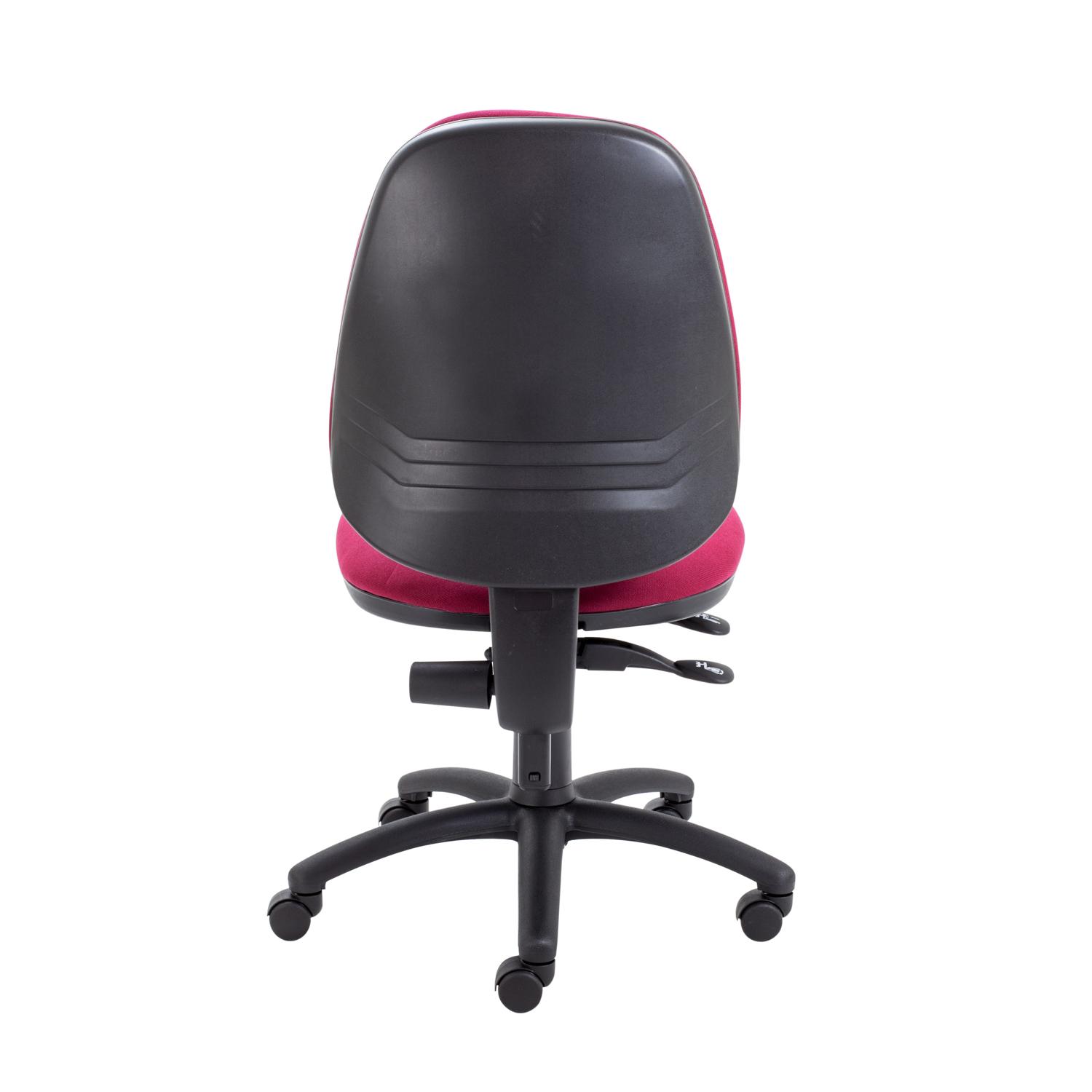 Calypso Ergo 2 Lever Office Chair with Lumbar Pump No Arms Claret