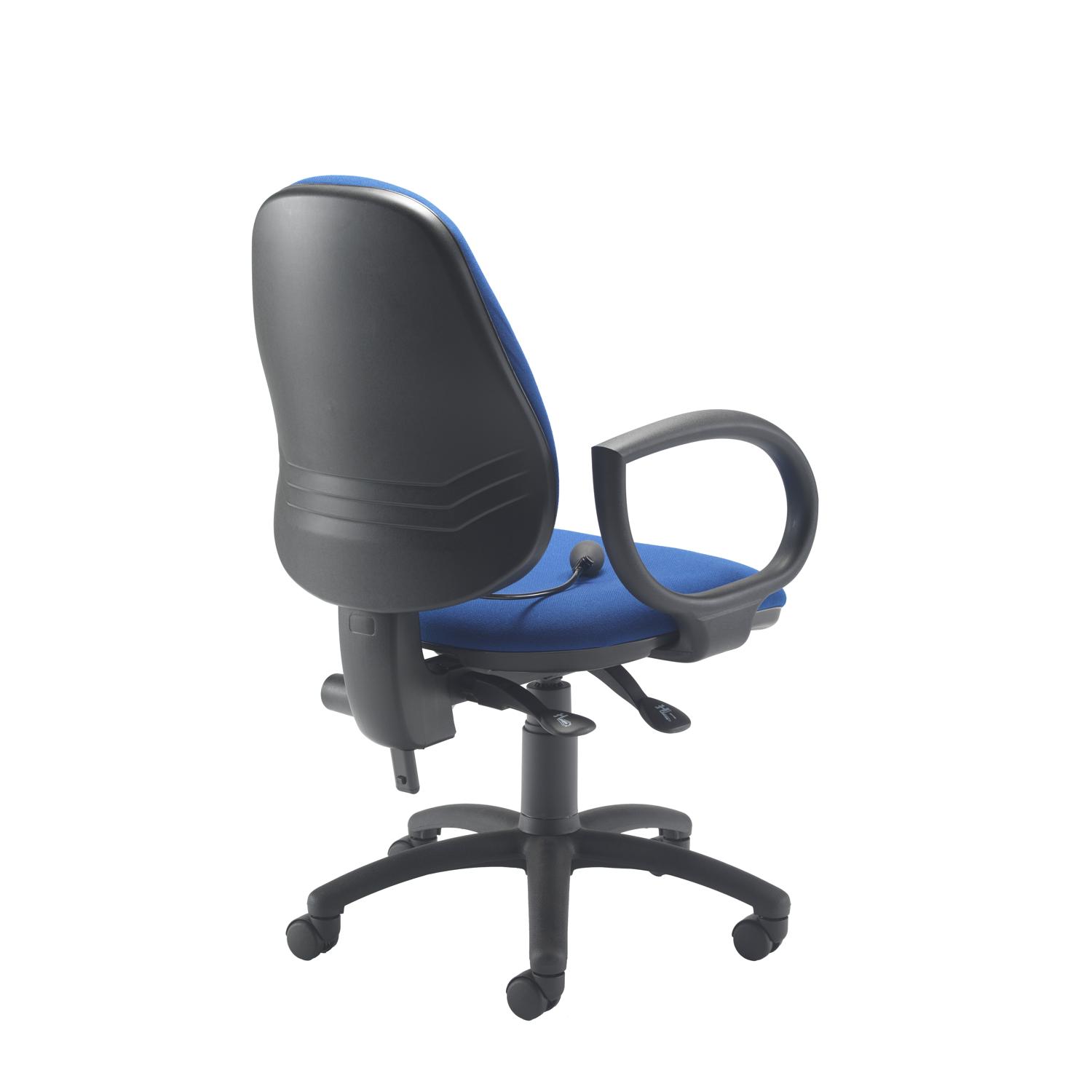 Calypso Ergo 2 Lever Office Chair with Lumbar Pump Fixed Arms Royal Blue