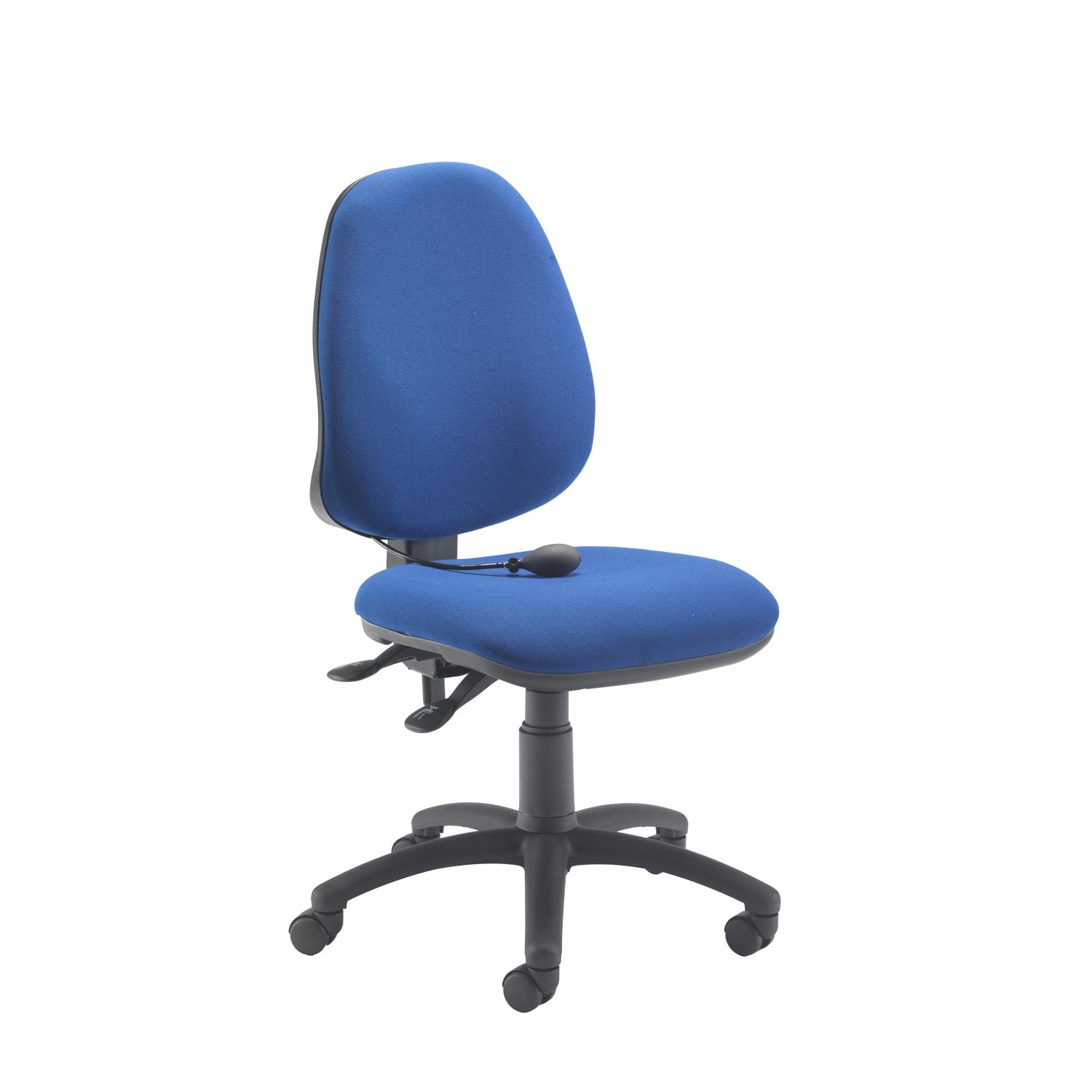 Calypso Ergo 2 Lever Office Chair with Lumbar Pump No Arms Royal Blue